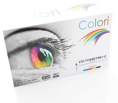 Colori Kompatibles Set 4X Toner (MIT CHIP) für Canon 067 LBP630C LBP631CW LBP633CDW MF650C MF651CW MF652CW MF655CDW MF657CDW MF658CW