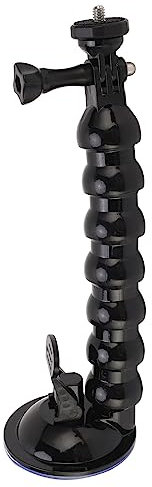 Flex Clamp Mount Gooseneck Mount, Puissant Support de Ventouse pour Caméra de Tableau de Bord de Voiture avec Vis 1/4 Pouce, pour Caméscopes de Caméras de Sport