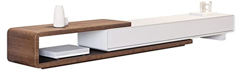 TV Table Modern Minimalist TV Stand, Living Room Extendable TV Stand Media Console, Holds Up to 90 TV, 3 Drawers, Fully Assembled, 59-86 TV Stand (Color : Walnut)