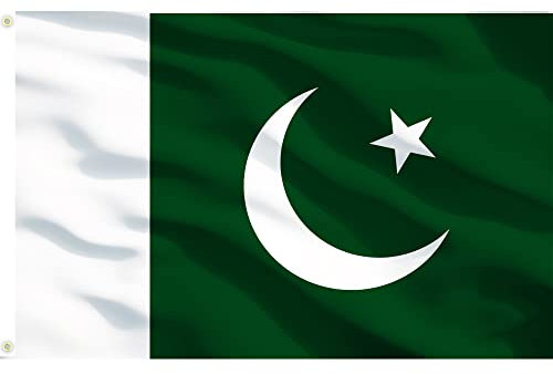 Yangyirun Pakistan flagge leuchtend im internet verfärbte uv-farben,3x5FT/90x150cm polyester und zwei quellen, polyester im polyester und im freien.