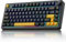 AULA Tastiera meccanica wireless F75 75%, tastiera cremosa sostituibile a caldo, interruttori in legno grigio pre-lubrificato, tastiere da gioco retroilluminate RGB, 2,4 GHz/Type-C/BT5.0 (nero freddo)