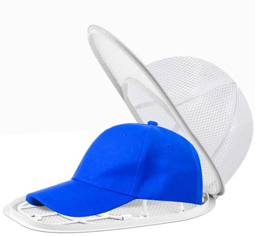 Haiou Cap Washer Cage Baseball Cap Washing Cage for Washing Baseball Caps, Hat Washer Baseball Cap Cleaner for Storage, Cream White