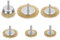 flintronic Wire Brushes Drills Set 6pcs, Metal Brushes with 1/4-Inch Shank Brush Brass Coated Wire Brush Wheel for Cleaning Rust , Polishing, Paint Removal and Cleaning Wood