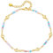 JDGEMSTONE Handgemachte Perlen Fußkette,Boho Fußkettchen,Surfer Fussketten für Frauen,Herz Fußkettchen für Damen,Mädchen,Fusskettchen Gold 585 Echtgold,Strand Accessoires,Designer Fußkettchen