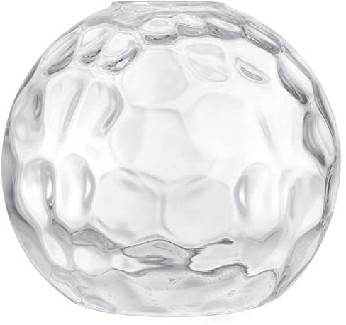 Skelang Abat Jour en Verre, 42 Mm Globe en Verre Martelé, Lampe en Verre pour Lustre, Lampe de Table, Lampe Murale
