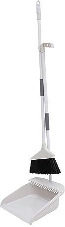 TOKIDNY Escoba y Recogedor De Mango con Cerdas Suaves Recogedor Estable para Limpieza De Interiores y Habitaciones Set Portátil para Barrer Suelos y Eliminar Polvo Fácilmente