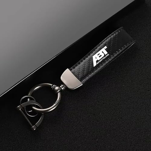 Loujyou 1 Stück Leder Kohlefaser Schlüsselanhänger Schlüsselanhänger Accessoires für ABT Souvenirgeschenke,B