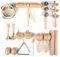 10 Stücke Kleinkinder Orff Musikinstrumente Holz Musik Rhythmus Spielzeug Musical Percussion Drum Set Kinder Kinder Vorschulgeschenke