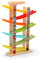 ODG - Piste à rampe en bois avec toboggans colorés et 7 voitures - Fun pour petits pilotes