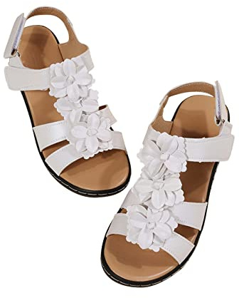 2025 Sandales Femme ete Confortable Orthopedique Sandales de Marche Femmes Chaussures AntidéRapantes Respirantes Sandale et Nu-Pieds BohêMe Bout Ouvert Sabot avec Talon Plateforme Pas Cher Cadeau