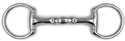 Equine Smile ES0113 - Mordida de cabeza de oliva, doble roto, de acero inoxidable, diámetro del anillo: 70 mm, grosor de la dentadura 20 mm (13,5 cm)