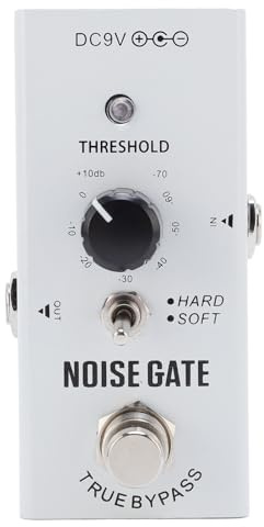 Noise Gate -Pedal, 2 Modi Aluminiumlegierung Rausch -Killer -Gitarrenpedal für Reine Klang, Leichtes Noise Gate -Effekt -Pedal für E -Gitarre und Bass True Bypass
