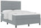 vidaXL Hellgraues Boxspringbett mit Matratze und Topper 140X200 cm Stylisches Indoor Schlafzimmermöbel Gestell Stoff Erwachsenen Modern Doppel