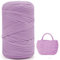iEGrow 400 g T-Shirt Garn, Häkelgarn, Textilgarn für gehäkelte Körbe, geeignet für Handtasche, Taschen, Teppiche, Heimdekoration, DIY-Kunsthandwerk, Chunky Yarn für Anfänger Flieder Violett
