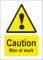 CARTELLO SEGNALETICO - CAUTION MEN AT WORK - Adesivo Extra Resistente, Pannello in Forex, Pannello In Alluminio (Plastica, 20x31 cm)