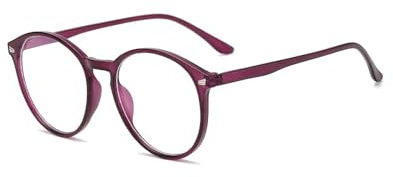 Cleemy Übergroße Blaulichtfilter Myopie Distanz Brille Leichte Kurzsichtige Brille Mode Myopia Brillen (Lila, -0.5, Dioptrien)