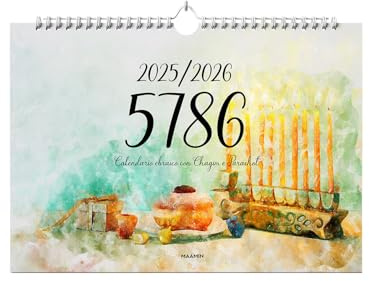 Jüdischer Wandkalender | 5786 (2025-2026) (Italienisch)