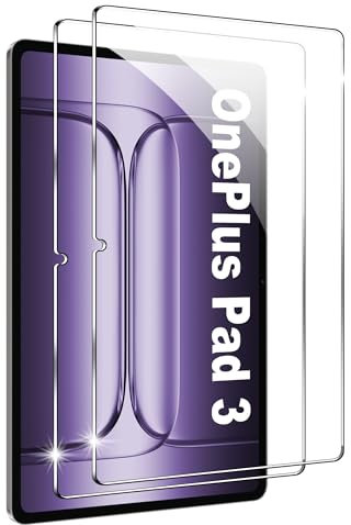 Rojeuinn 2 Stück Schutzfolie für OnePlus Pad 3 13.2 Zoll Panzerglas Schutzfolie, gehärtetes Glas, Härtegrad 9H, kratzfest, HD, vollständige Abdeckung, blasenfreier Displayschutz