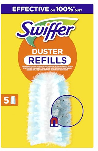 Swiffer Duster, Recharges pour Plumeau (9 Recharges), Capture Poussière, Saleté, Poils & Allergènes, Efficace Contre 99.9% des Poussières, Atteint Les Coins Difficiles, Rapide et Efficace