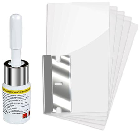 Kit de réparation de pare-brise - Colle pour rayures sur le verre de voiture - 2 ml - Pour rayures, éclats et fissures