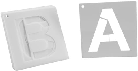 Xnuiasqe Letter Stencils for Painting on Wood 36 Pcs Letter and Number Stencils Reusable Font Templates for Home