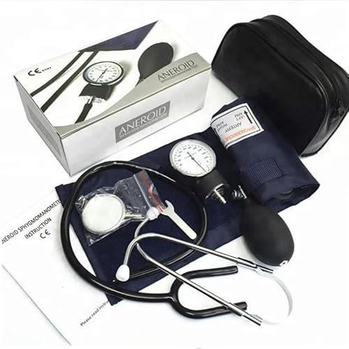 Manual Arm Blood Pressure Monitor Stethoscope Aneroid Tensiometer Meter Gauge Baumanometer Meter Kit