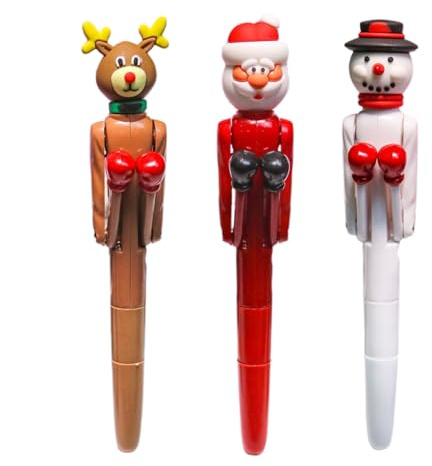Generisch Boxspielzeug-Stift, Boxstifte für Kinder - 3X weihnachtliche interaktive Kugelschreiber zur Stressreduzierung,Schreibstift für Kinder, Fidget Fun Stifte, kreatives Schreibwerkzeug