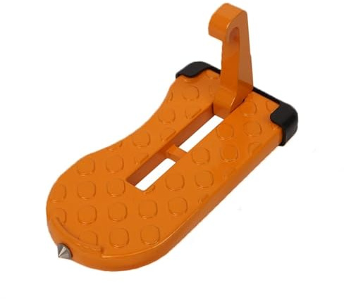 marchepied voiture Crochet de verrouillage Pédale de pied Alliage de sécurité pour voiture Porte-bagages de toit de voiture pliable Marchepied de porte de voiture(Orange)