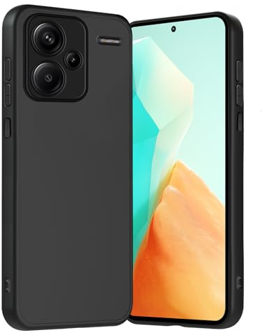 Handyhülle für Xiaomi Redmi Note 13 Pro Plus Hülle mit Kameraschutz, Stoßfest Kratzfest, Extrem Haltbarkeit Fallschutz Schutzhülle, Fingerabdruck, Unterstützt kabelloses Laden 13 Pro+ Case, Schwarz