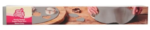 FunCakes Ausgerollte Rollfondant Disc, Stonegrey, 430 g | Vorausgerollt, Köstliches Vanillegeschmack, Einfach zu verwenden, Perfekt für die Kuchendekoration, Tortendeko