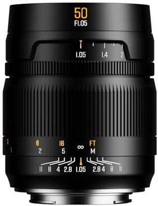 Brightin Star MF - Obiettivo full-frame 50 mm F1.05 per fotocamere mirrorless Canon RF, f/1.05, grande apertura, messa a fuoco manuale, obiettivo primo, adatto per EOS R5 R6 R RP R7 R10 R3 R6 Mark II
