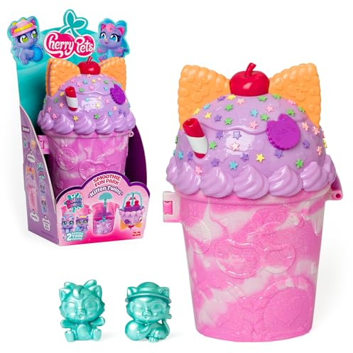 Cherry Pets Smoothie Fun Park Kitten Twins, Haus mit Vergnügungspark in Smoothie-Form: Enthält 1 Smoothie, 2 Exklusive Figuren Color Reveal und 3 Zubehörteile