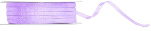 Nastro di raso lavanda, 3 mm x 50 m, extra sottile, per fai da te, gioielli, confezioni regalo, biglietti e floristica, fine, morbido, resistente agli strappi, nastro di lavanda, 3 mm