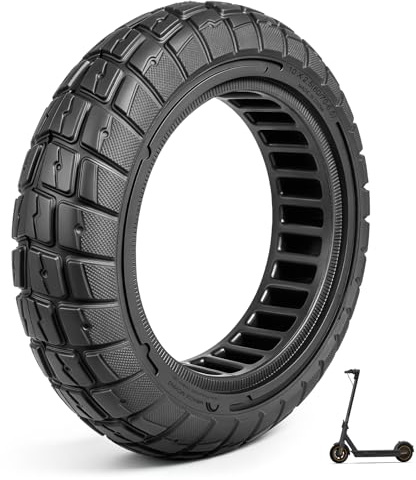 VOLOHAS 10x2,5-6,5(60/70-6,5) Vollreifen für Ninebot Max G30/G30 D2,Xiaomi 5/5 Pro/5 Max,Odys Neo e100/Alpha X3 Pro,Ducati Pro 2 Elektroroller 10'' Hochelastischer Ersatzreifen