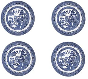 Churchill Piatti piani in salice blu, 25,4 cm, set da 4