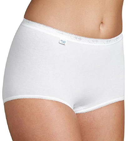 Sloggi Women's Basic+ Briefs Maxi Waist Briefs, Pack of 4, White, 5XL