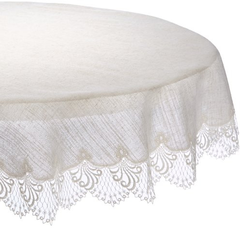 Plauener Spitze 3086L_14_130 Tischdecke Nizza L, Größe 130 cm, rund