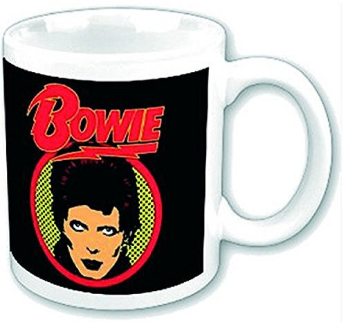 empireposter David Bowie - Flash Logo - Keramik Tasse Mug Becher - Ø8,5 H9,5 cm