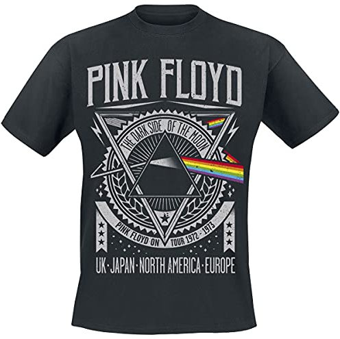 Pink Floyd The Dark Side of The Moon - Tour 1972 Homme T-Shirt Manches Courtes Noir L