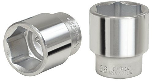 KS Tools 911.3484 - Casquillo 6 caras, 44 mm, acabado satinado, color cromo vanadio