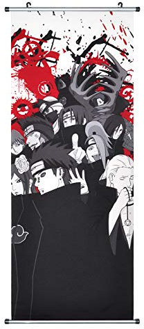 CoolChange Großes Rollbild/Kakemono aus Stoff Poster, 100x40cm, Motiv: Akatsuki