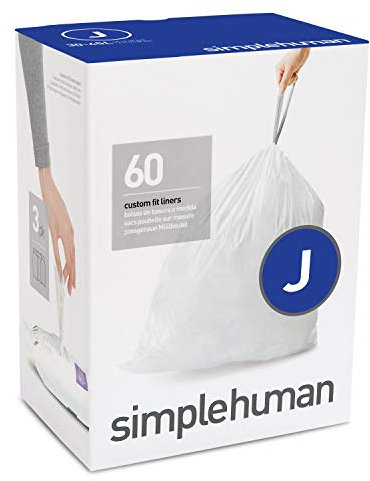 Simplehuman - CW0259-3 paquetes de 20 bolsas de basura - 30L/45L - Código J.
