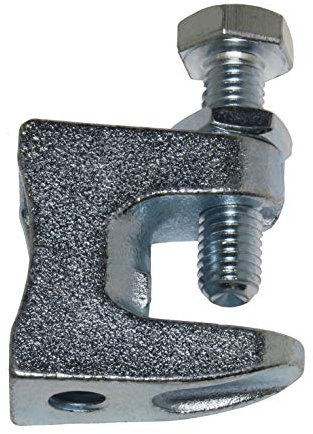 Rohrfix-24 10 Stück M6 / 3-22 mm verzinkte Stahlguss-Trägerklammern mit Sechskantbolzen (Klemmschraube) Klasse 8.8, Befestigungselement