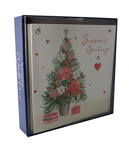 Second Nature Box of 8 Winter Wonderland Christmas Cards In 2 Designs Xmas Card Packs XCPC006