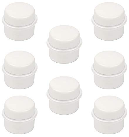 8 Un. TOPE Puerta madera lacada blanco 37x32MM con Adhesivo para suelo