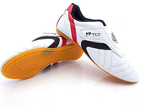 Taekwondo Sportschuhe Taichi Kong Fu Schuhe Boxen Karate Traningaschuhe for Männer Frauen (Color : White, Size : 44)