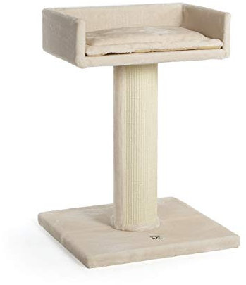CanadianCat Company | Kratzbaum Residenz XXL Katzenbaum große Katzen, sehr stabil, ⌀ 18 cm Kratzsäule, Kratzsäule mit Sisal, 60 x 60 x 90 cm, beige