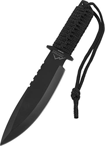 normani Messer mit feststehender Klinge und Nylontasche, Griff mit Nylonband Adventurer Farbe Schwarz