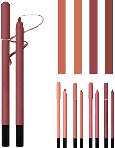 AONAT Professioneller Make-up-Lippenliner, Soft Lipliner Waterproof, langanhaltender Lippenkonturenstift, Mattes Finish, Kuss- und farbecht sowie wischfest(Mattes Braun)