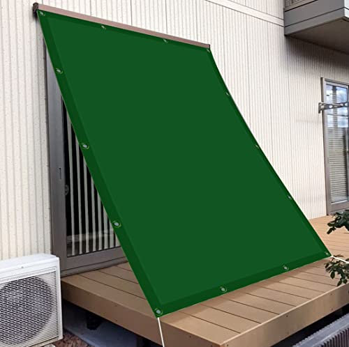 Sonnenschutz Rechteckig 1.2 x 4 m Sichtschutz Sonnenschutz Windschutz 98% UV Sunprotect Professional Sonnensegel mit Ösen und Befestigungsseile für Balkon Garten Terrasse, Dunkelgrün